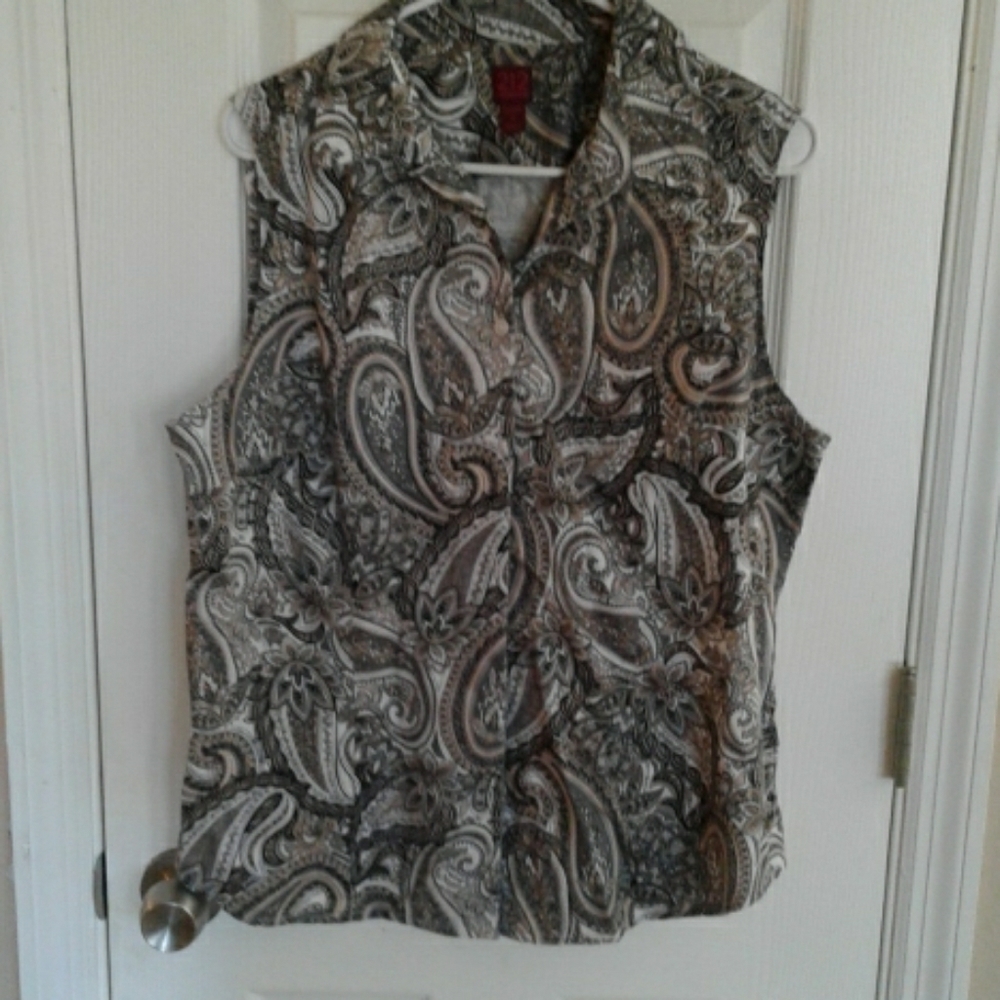 Ladies button up vest/shirt